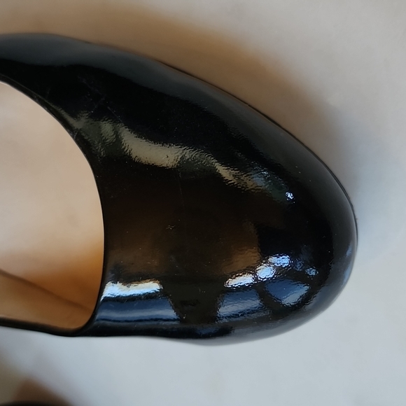 Ann Taylor black patent platform heels Size 8m - Picture 12 of 14